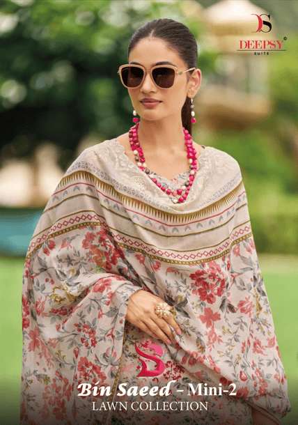 DEEPSY SUIT BIN SAEED MINI VOL-02 PURE COTTON EMBROIDERY PAKISTANI DRESSES-00011