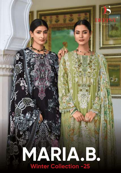 DEEPSY SUIT MARIA.B WINTER COLLECTION-25 VOL-01 1101 TO 1106 SERIES PURE VISCOSE PASHMINA EMBROIDERY...