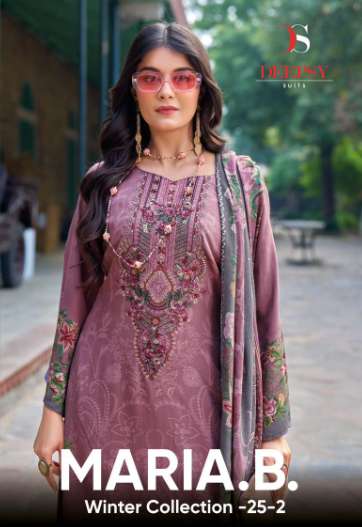 DEEPSY SUIT MARIA.B WINTER COLLECTION-25 VOL-02 1001 TO 1006 SERIES PURE VISCOSE PASHMINA EMBROIDERY...