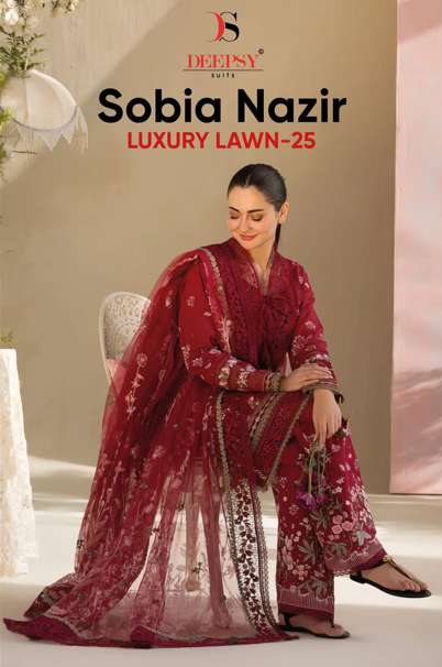 DEEPSY SUIT SOBIA NAZIR 1371 TO 1376 SERIES PURE COTTON EMBROIDERI PAKISTANI DRESSES-00011