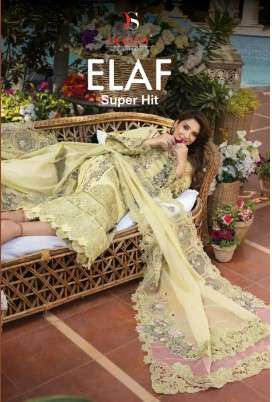 DEEPSY SUITS ELAF LUXURY 1261 TO 1267 SERIES PURE COTTON EMBROIDERY DRESSES-00201