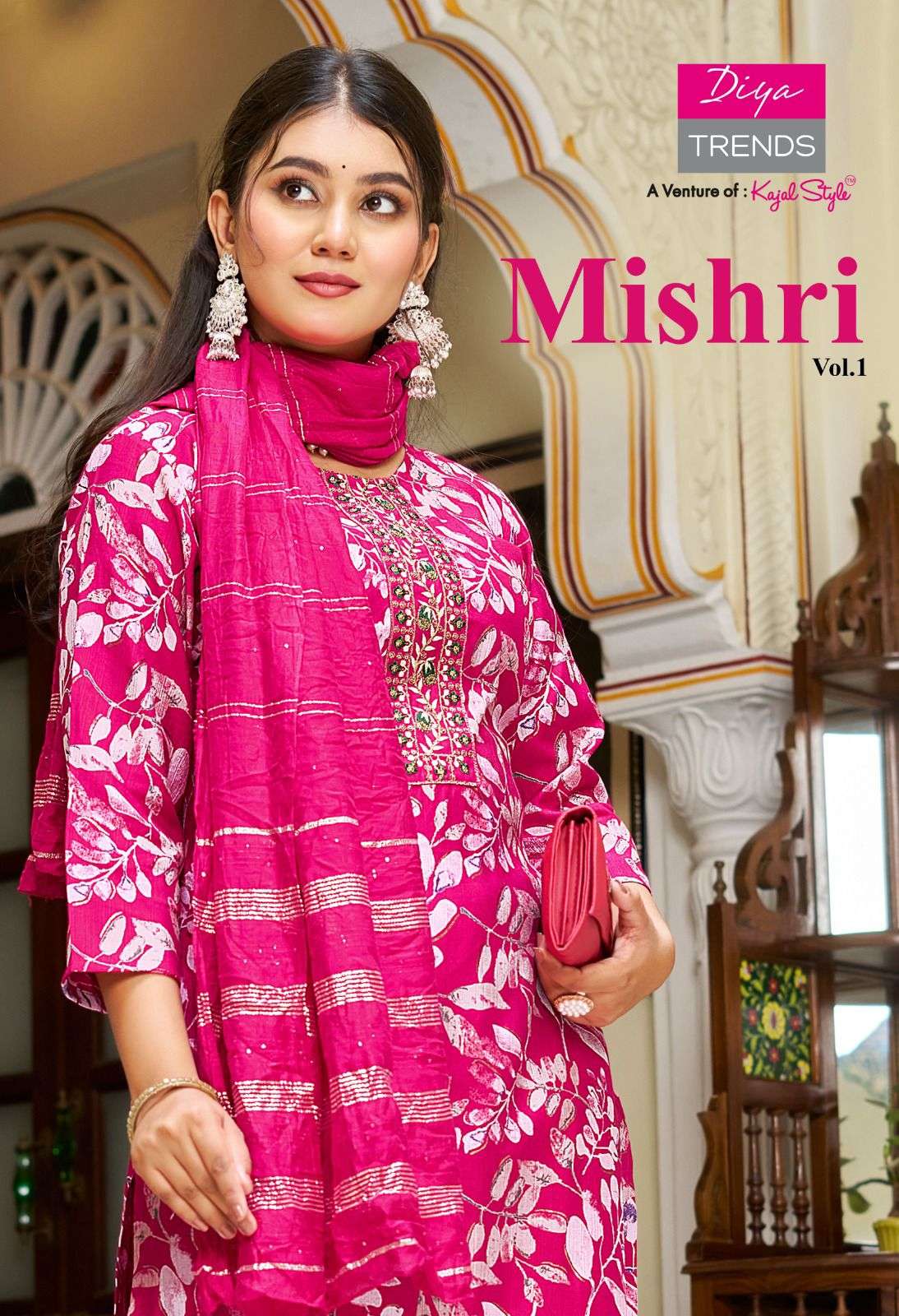 DIYA TRENDZ MISHRI VOL-01 1001 TO 1010 SERIES PURE VERTICAN PRINTED EMBROIDERY DRESSES-00014