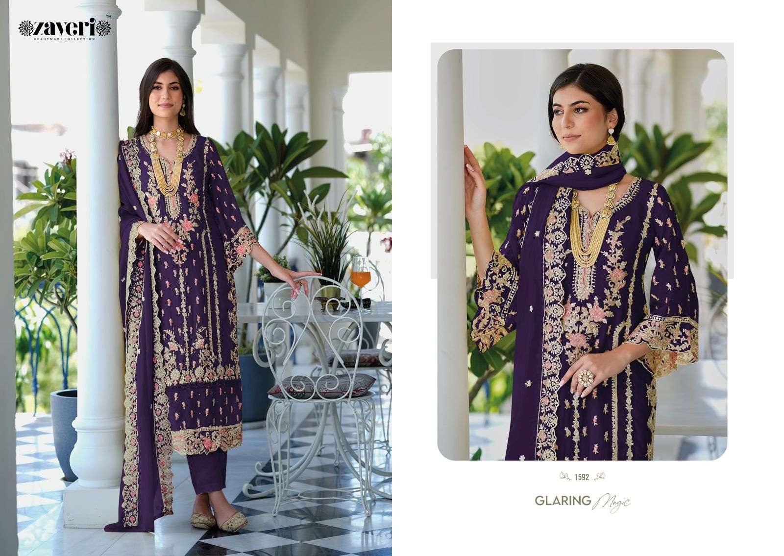 EBA LIFESTYLE ANAYA 1592 TO 1595 SERIES PURE ORGANZA EMBROIDERY DRESSES-00289