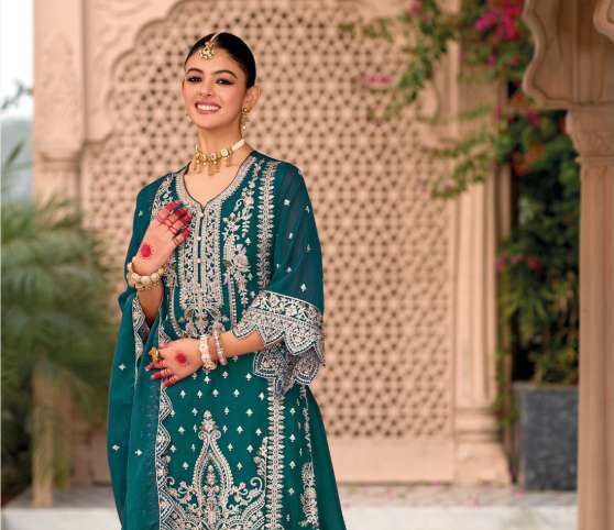 ZAVERI ANAYA-4 HIT DESIGN  PURE ORGANZA EMBROIDERY DRESSES-00289
