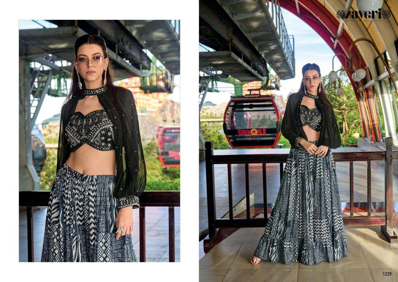 EBA LIFESTYLE EVELYN PURE GEORGETTE EMBROIDERY LEHENGAS-00289