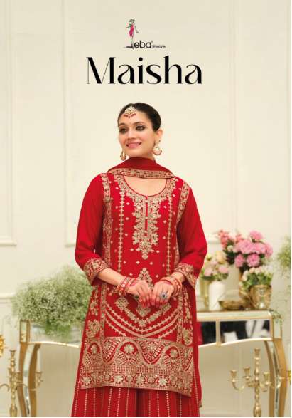 EBA LIFESTYLE MAISHA 2131 TO 2133 SERIES  PURE CHINON EMBROIDERY DRESSES-00289