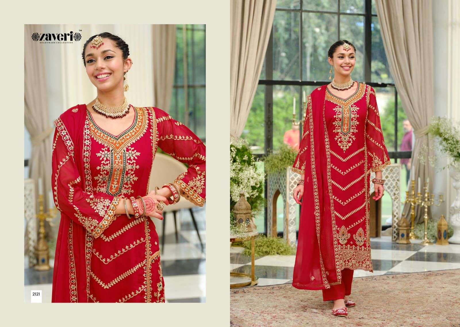EBA LIFESTYLE NUTAN 2121 TO 2122 SERIES PURE ORGANZA EMBROIDERY DRESSES-00289