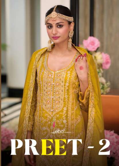 EBA LIFESTYLE PREET-2 1729 TO 1732 SERIES PURE SILK EMBROIDERY DRESSES-00289