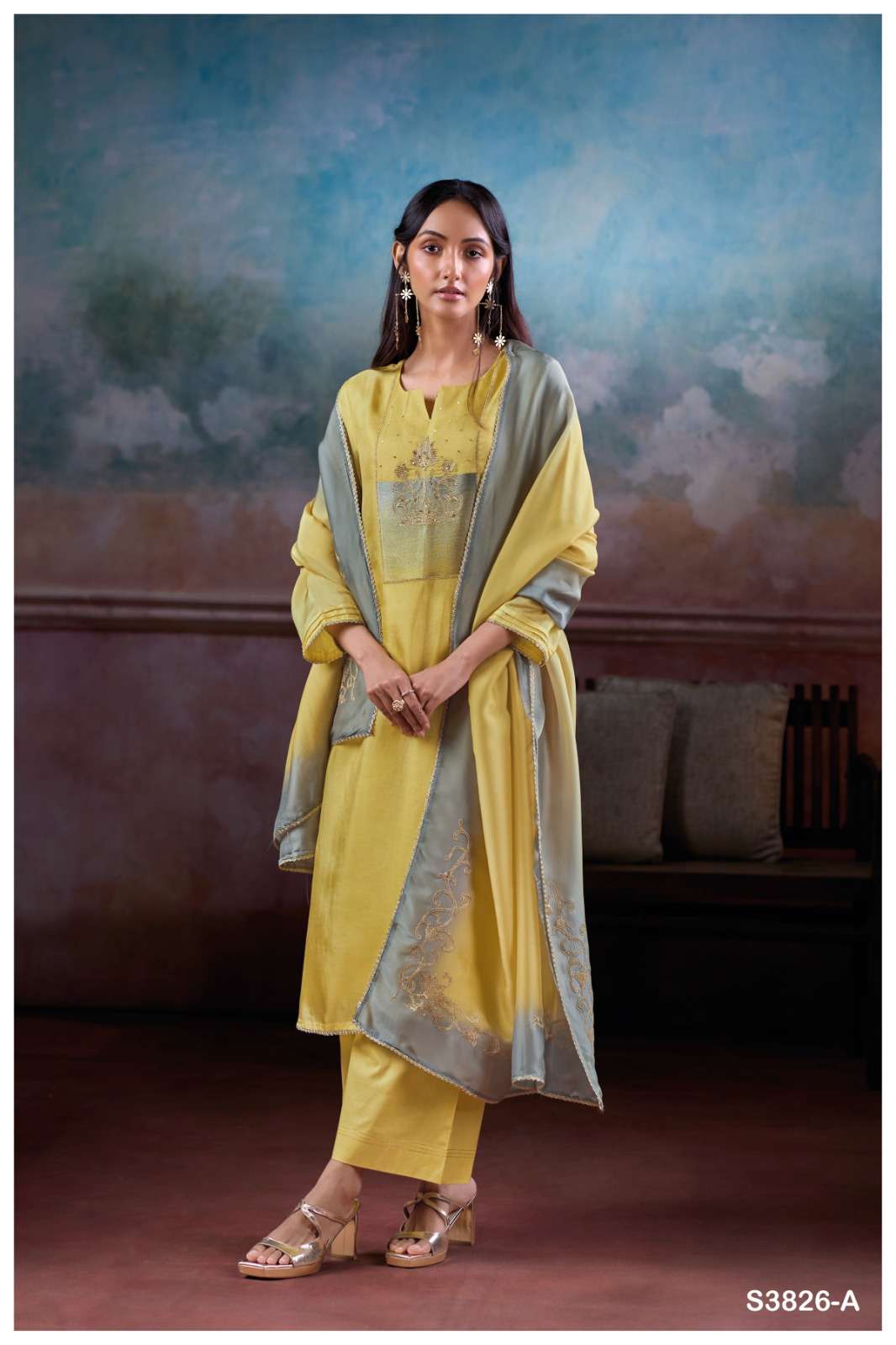GANGA FASHION FAYORA PURE SILK EMBROIDERY DRESSES-00252