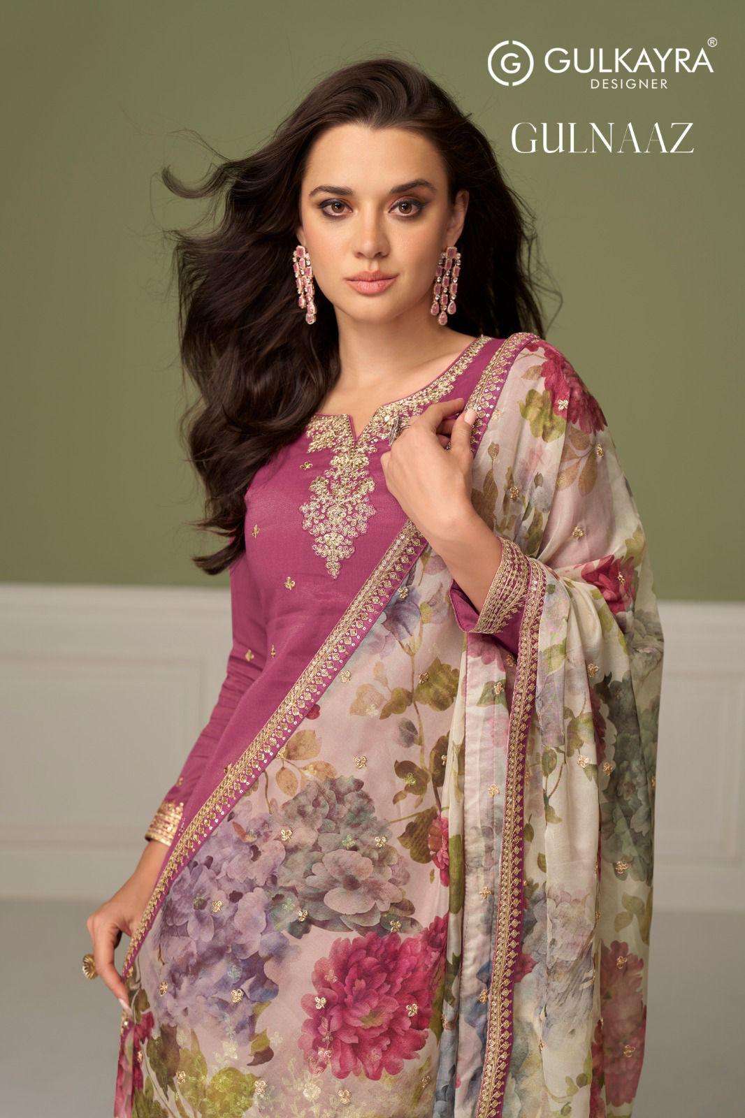 GULKAYRA GULNAAZ 7560-A TO 7560-C SERIES PURE SIMMER SILK DRESSES-00150