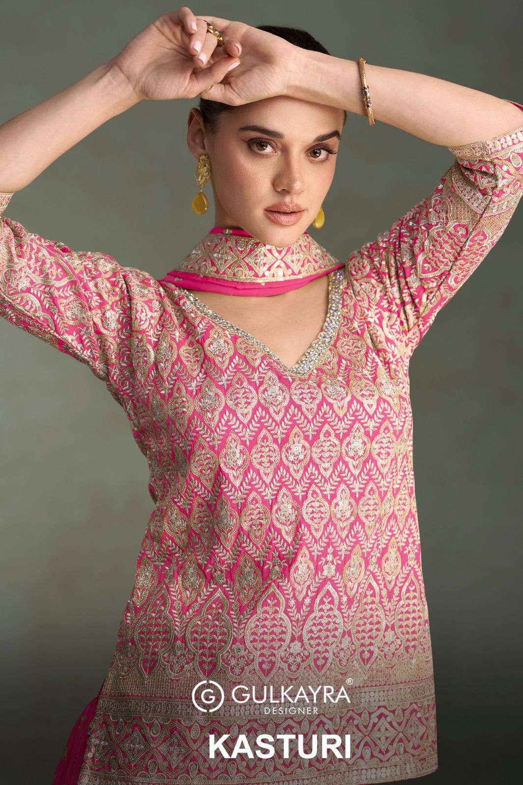 GULKAYRA KASTURI 7550-A TO 7550-C SERIES PURE SIMMER SILK DRESSES-00150