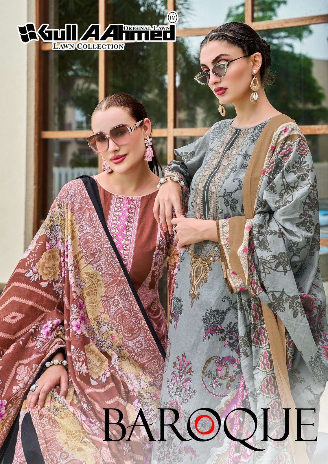 GULLAAHMED BAROQUE 1001 TO 1006 SERIES PURE LAWN PAKISTANI DRESSES-00201
