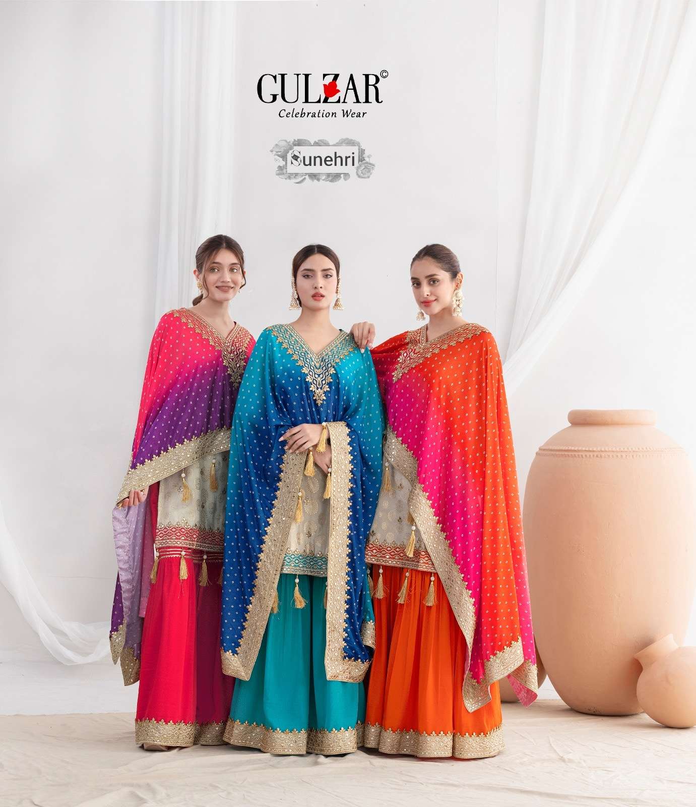 GULZAR SUNERI PURE VISCOSE JACQUARD EMBROIDERY DRESSES-00150