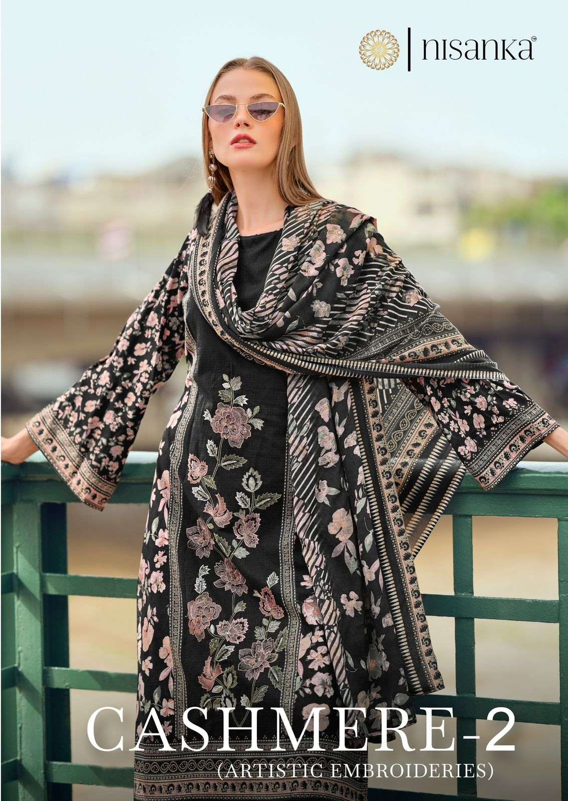 HERMITAGE CASHMERE VOL-02 01 TO 06 SERIES PURE VISCOSE LAWN EMBROIDERY PAKISTANI DRESSES-00201