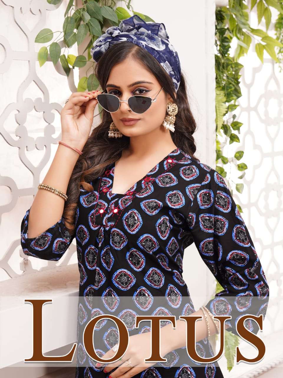 HIAARA LOTUS VOL-1 PURE COTTON PRINTED KURTIS-00015
