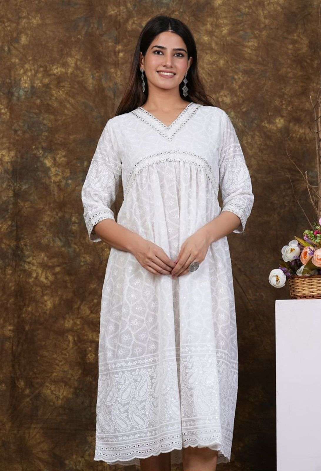 HIMANSHI VOL-888 BY ASLIWHOLESALE DESIGNER PURE COTTON EMBROIDERY KURTIS-00211