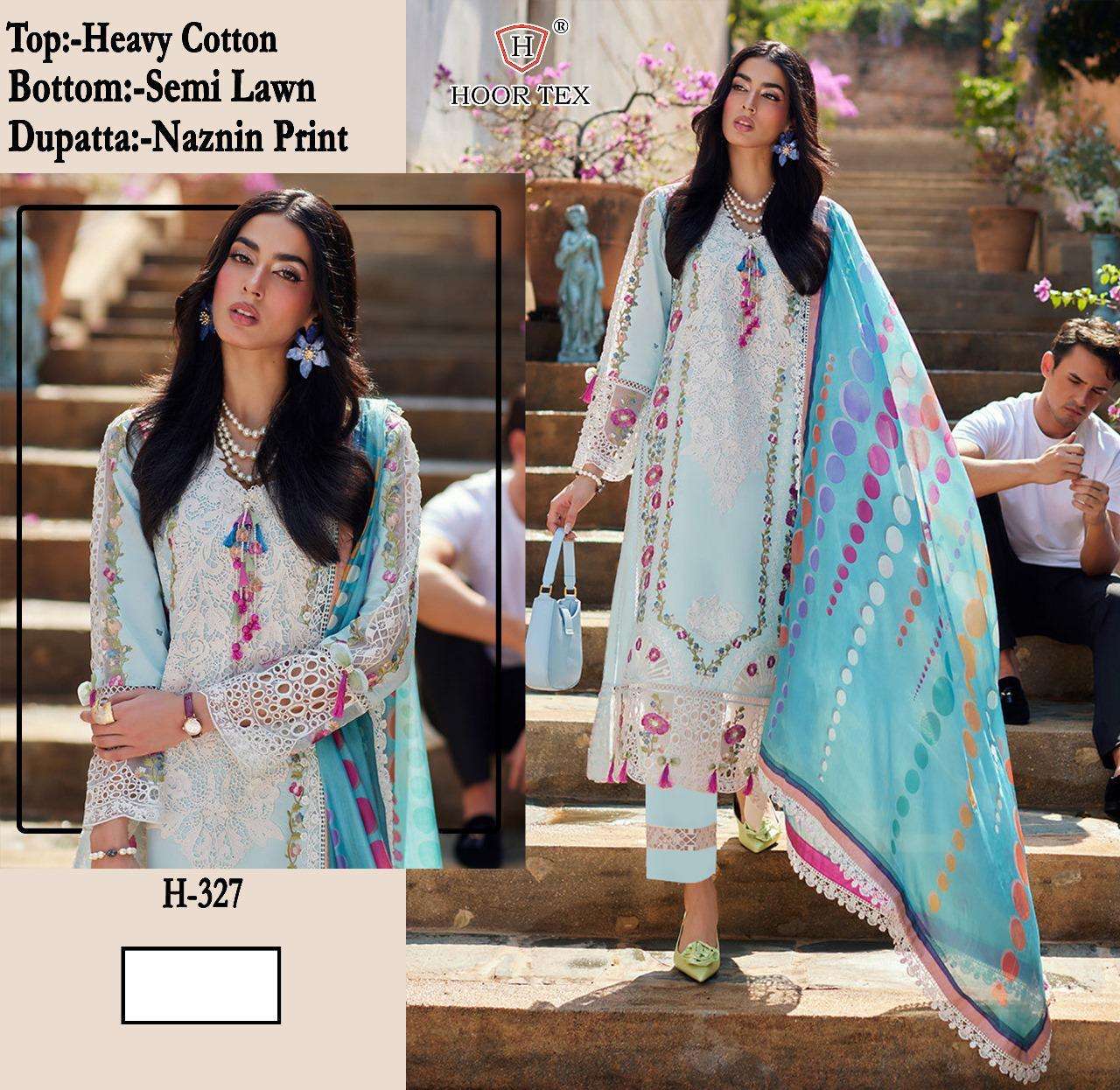 HOOR TEX H-327 SERIES PURE COTTON PAKISTANI DRESS-00020