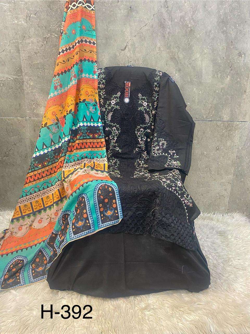 HOOR TEX H-392 PURE COTTON EMBROIDERY DRESS-00020