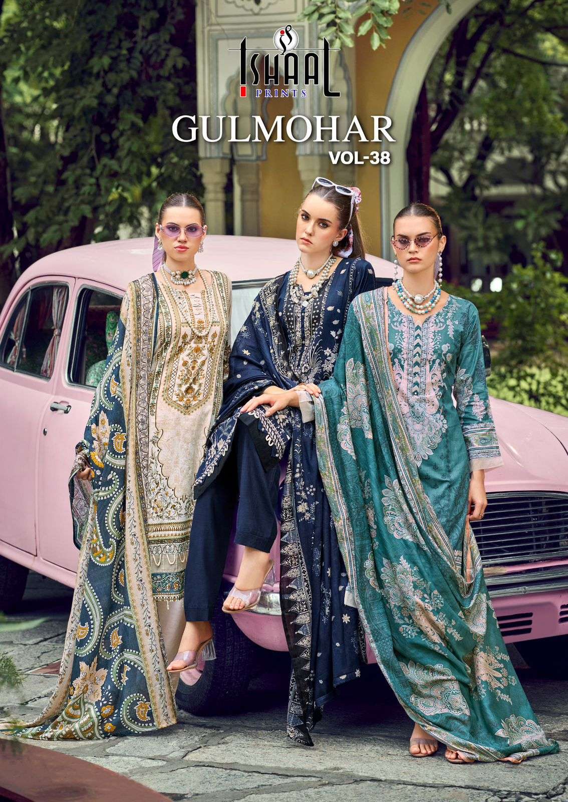 ISHAAL PRINT GULMOHAR VOL-38 38001 TO 38010 SERIES PURE LAWN PAKISTANI DRESSES-00201