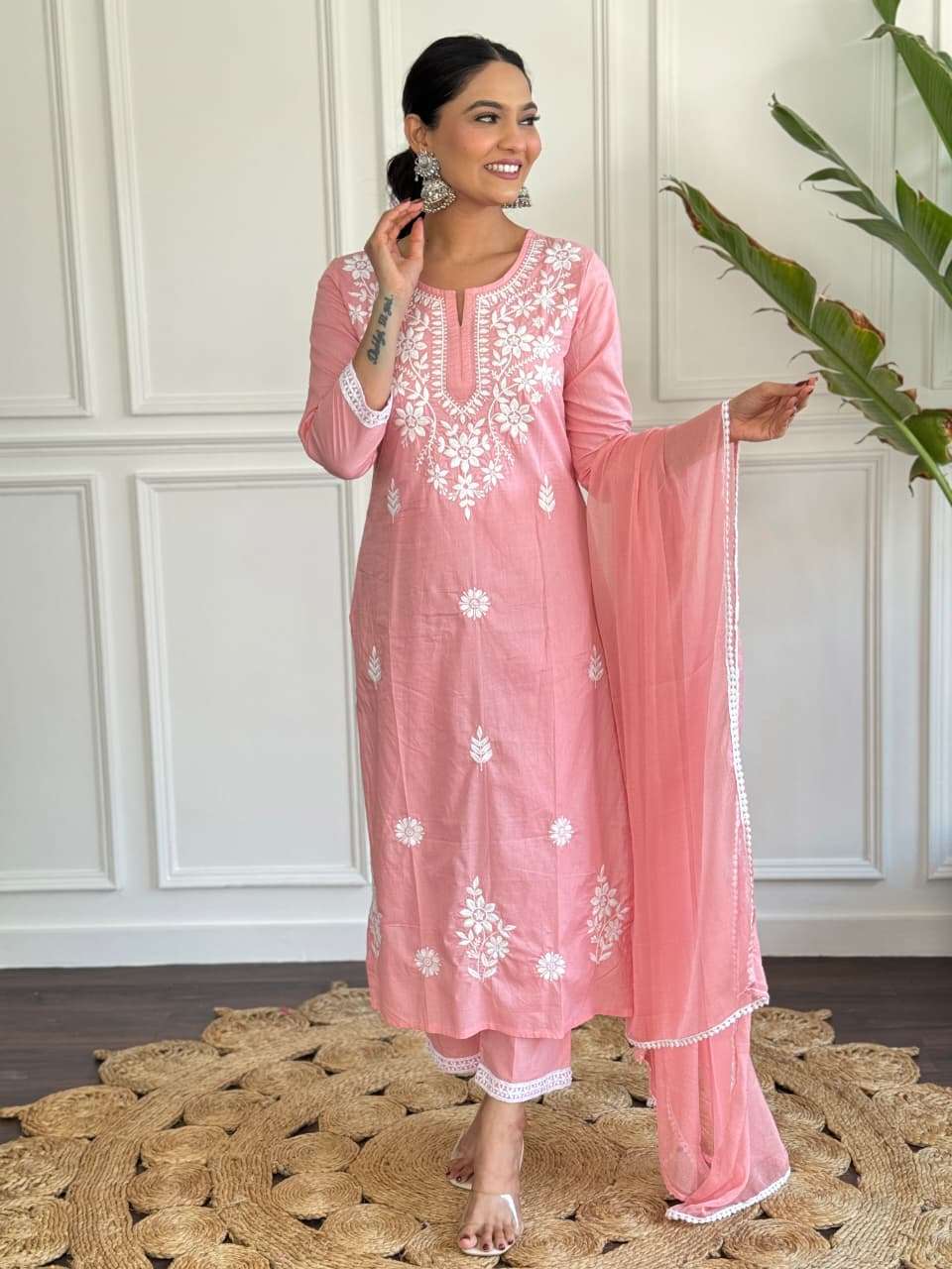 JANNAT BY ASLIWHOLESALE DESIGNER PURE COTTON EMBROIDERY DRESSES-00264