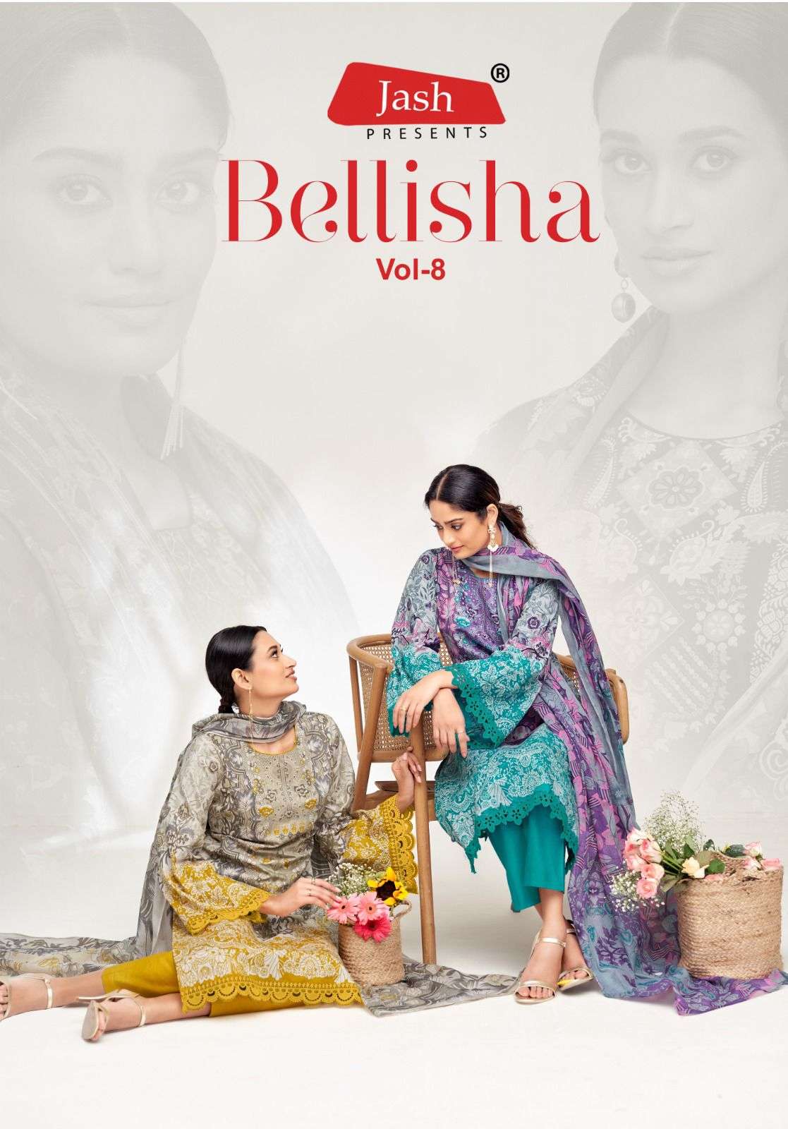 JASH BELLISHA VOL-08 8001 TO 8010 SERIES PURE COTTON PRINTED PAKISTANI DRESSES-00062