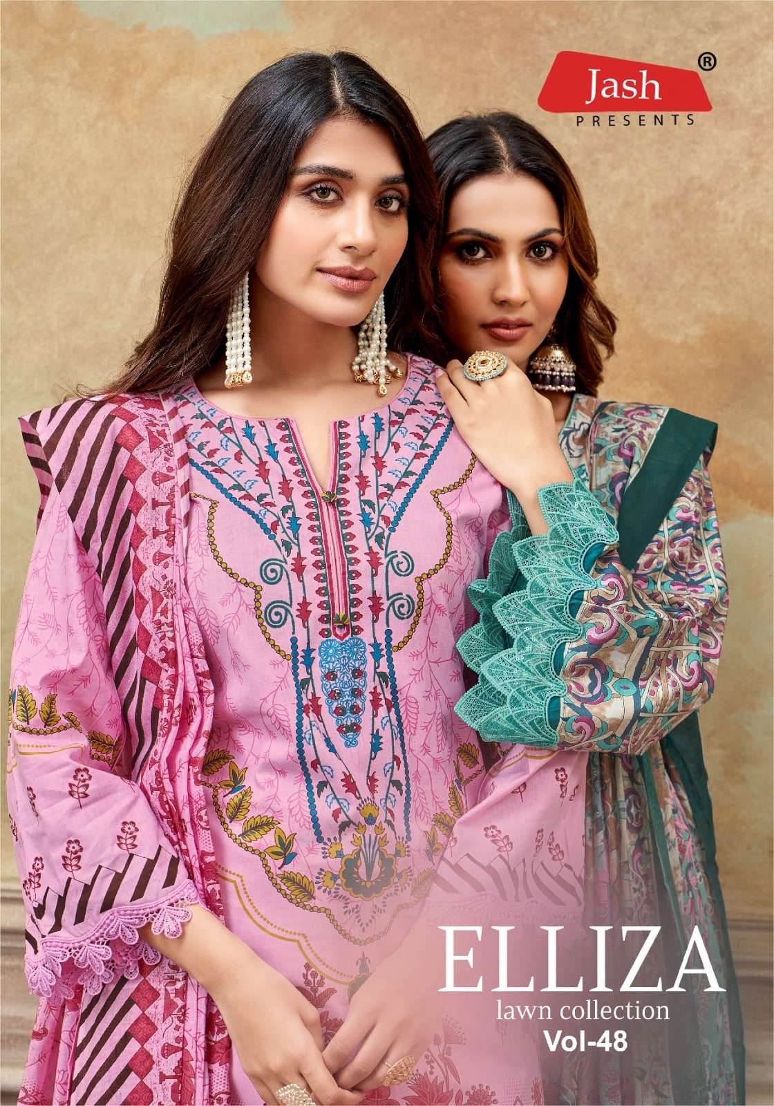 JASH BELLIZA VOL-48 48001 TO 48010 SERIES PURE COTTON PAKISTANI DRESSES-00201