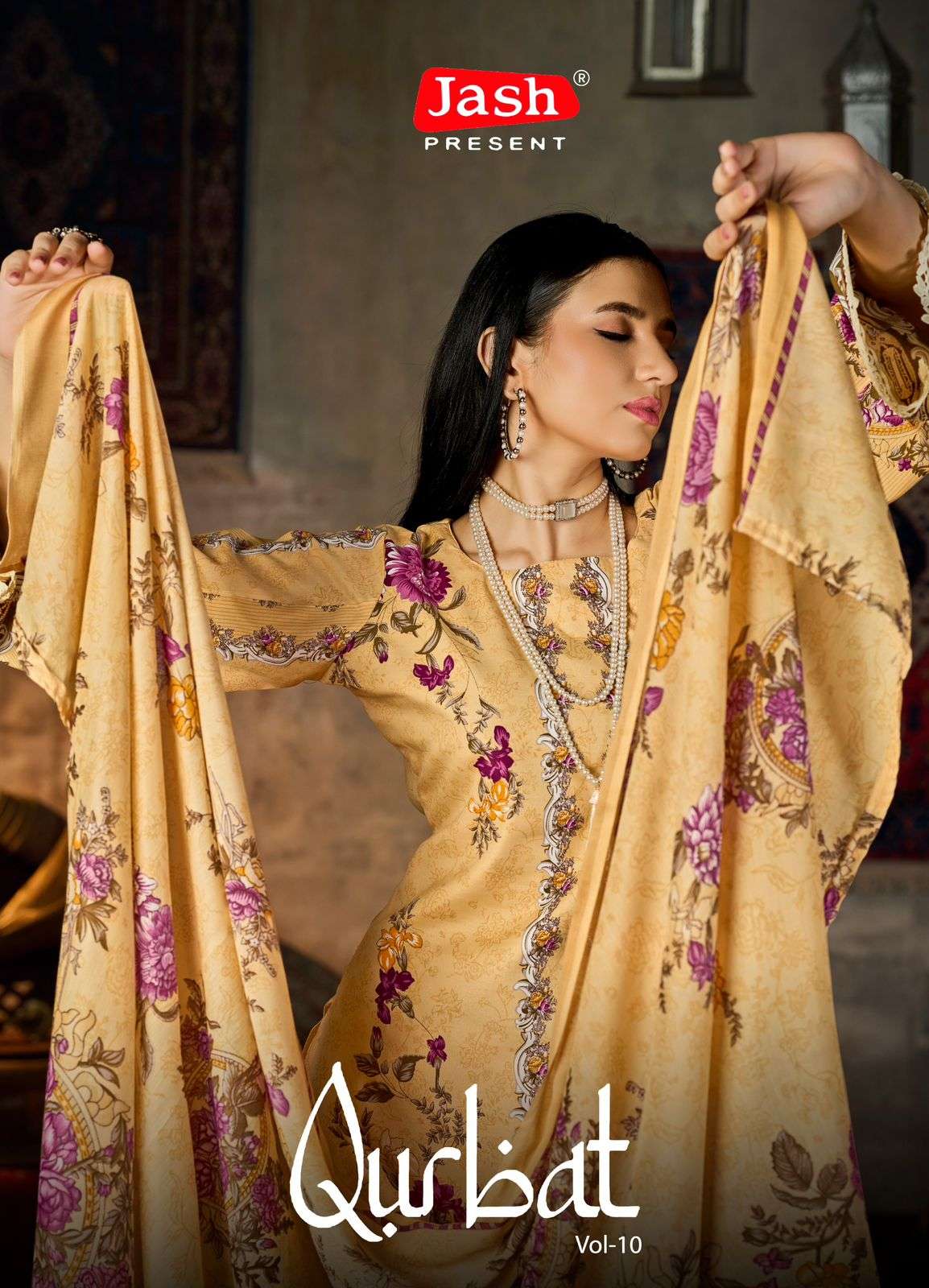 JASH QURBAT VOL-10 10001 TO 10008 SERIES PURE COTTON PAKISTANI DRESSES-00062