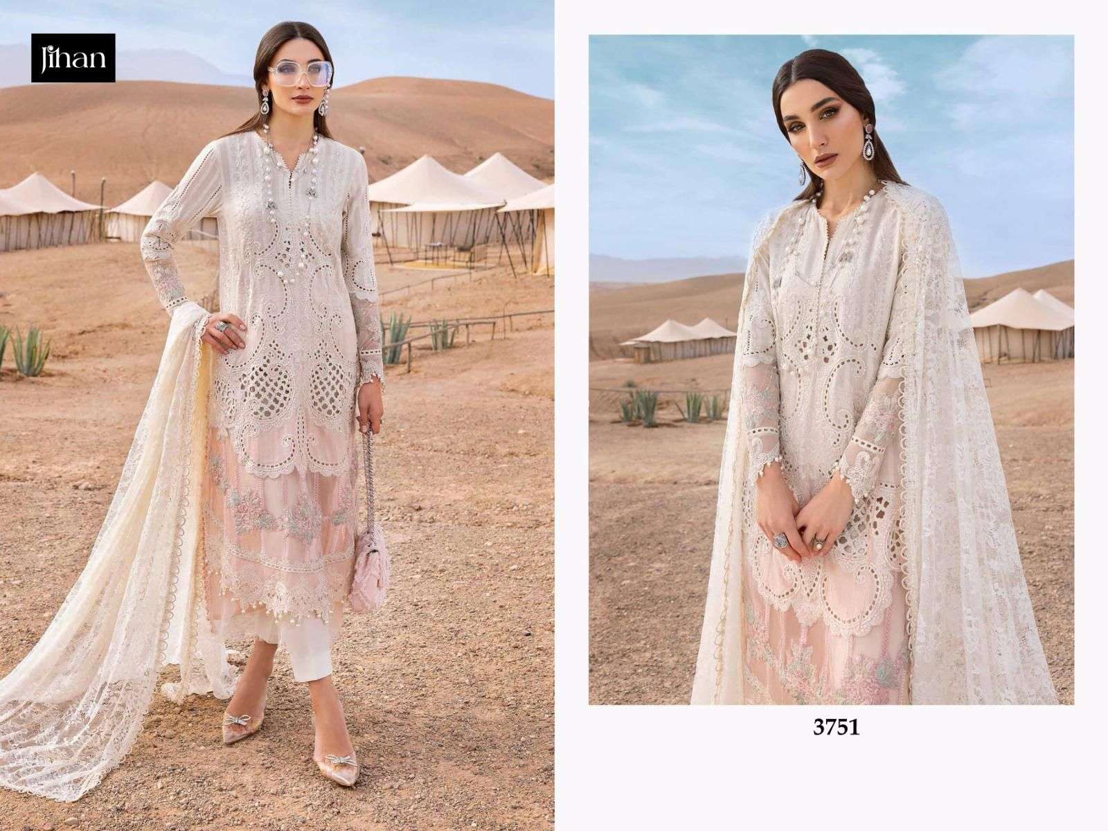 JIHAN MARIA B PREMIUM LAWN VOL-01 PURE LAWN COTTON EMBROIDERY PAKISTANI DRESSES-00201