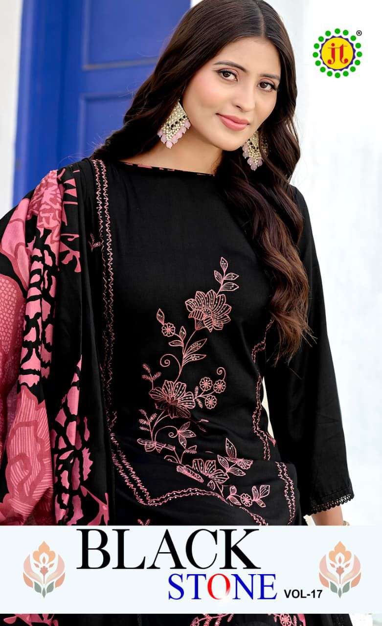 JT TEXTILE BLACK STONE VOL-17 PURE RAYON EMBROIDERY PAKISTANI DRESSES-00201