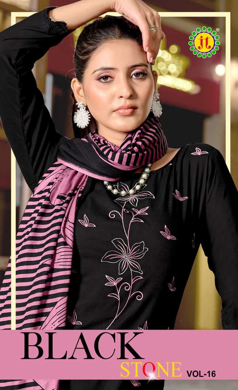 JT TEXTILE BLACK STONE VOL-18 PURE RAYON EMBROIDERY PAKISTANI DRESSES-00201