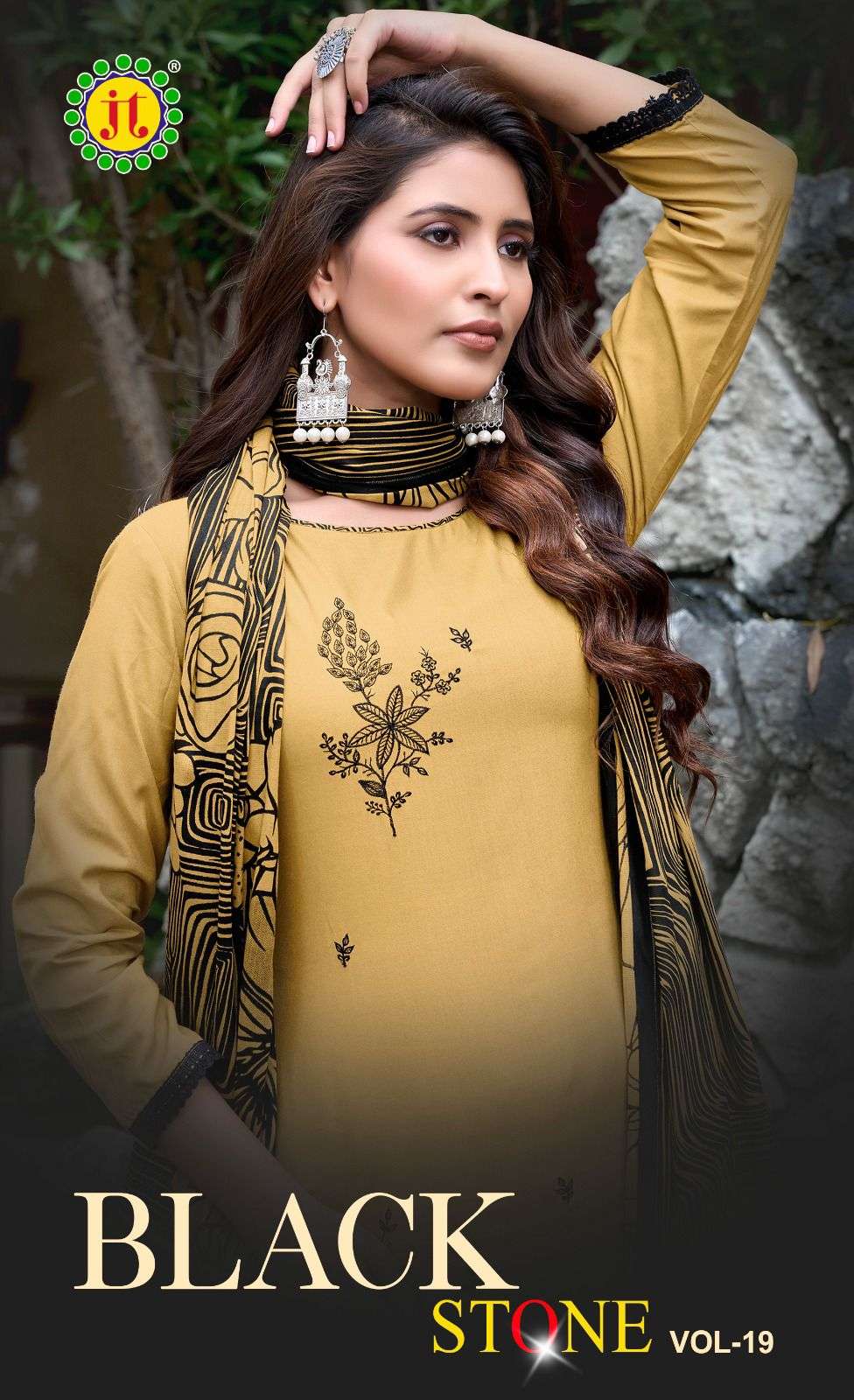 JT TEXTILE BLACK STONE VOL-19 PURE RAYON EMBROIDERY PAKISTANI DRESSES-00201