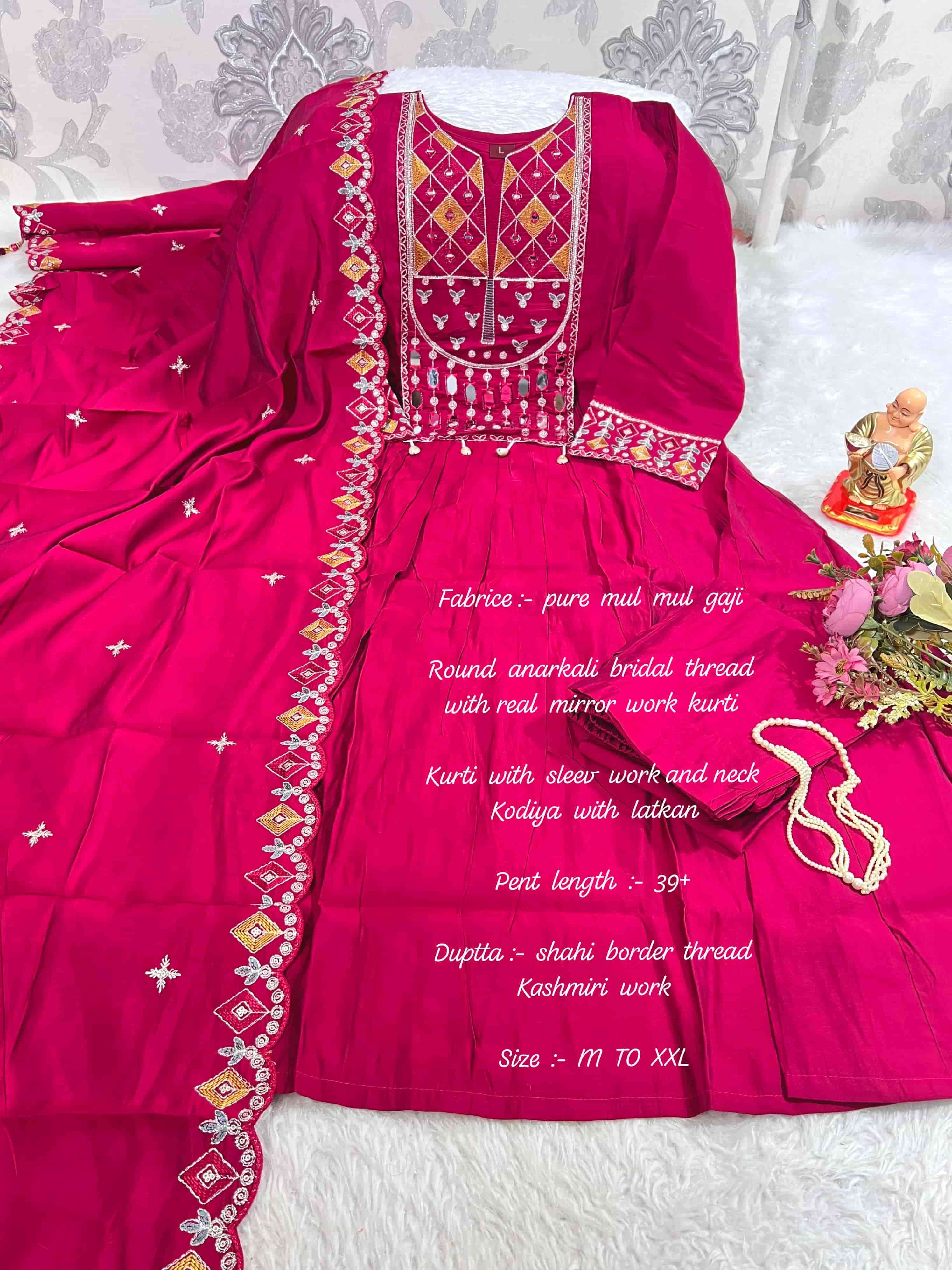 JYOTI VOL-300 BYASLIWHOLESALE DESIGNER PURE MULL EMBROIDERY DRESSES-00233