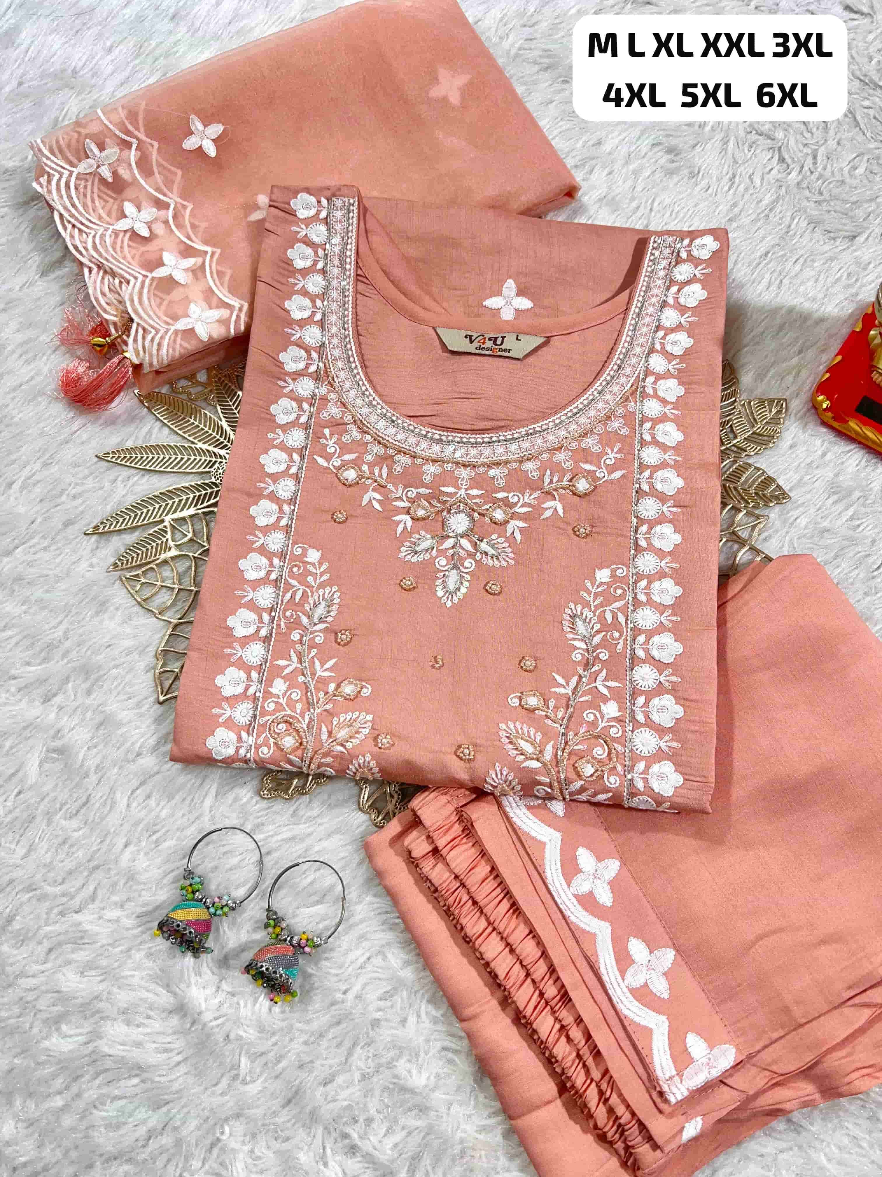 JYOTI VOL-301 BY ASLIWHOLESALE DESIGNER ORGANZA EMBROIDERY DRESSES-00233
