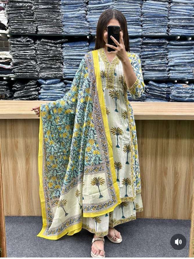 JYOTI VOL-307 BY ASLIWHOLESALE DESIGNER PURE COTTON EMBROIDERY DRESSES-00233