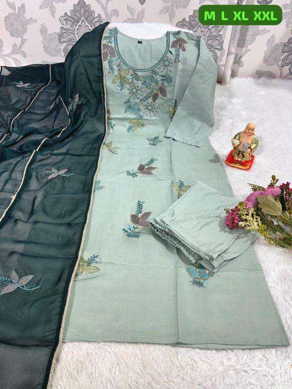 JYOTI VOL-308 BY ASLIWHOLESALE DESIGNER PURE ROMAN SILK EMBROIDERY DRESSES-00233