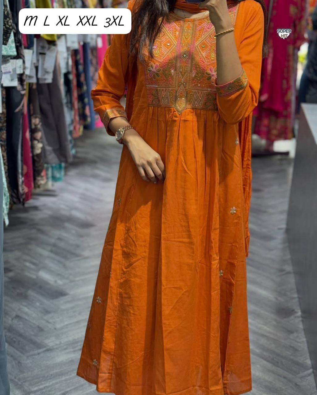 JYOTI VOL-311 BY ASLIWHOLESALE DESIGNER PURE COTTON EMBROIDERY DRESSES-00233