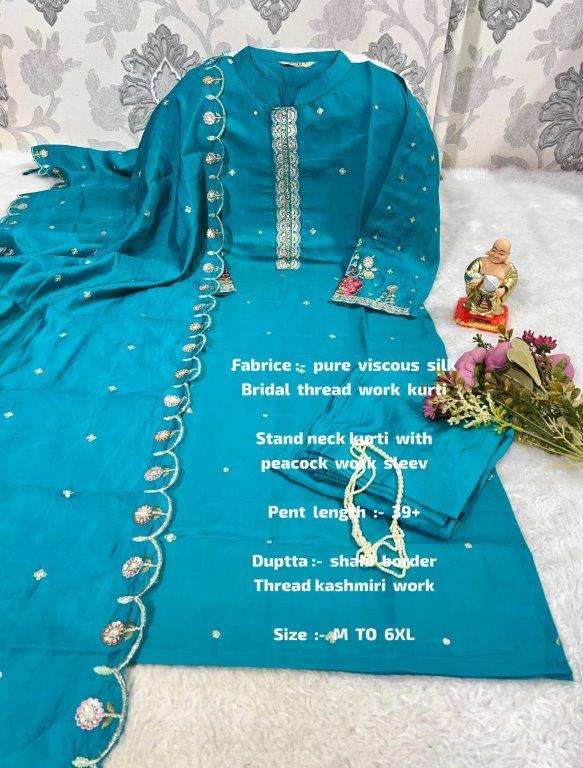 JYOTI VOL-321 BY ASLIWHOLESALE DESIGNER PURE MUSLIN SILK EMBROIDERY DRESSES-00233