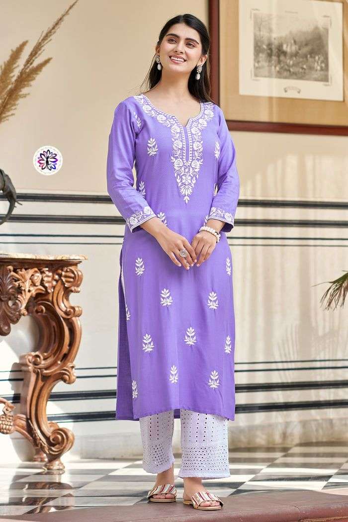 KF-627 BY ASLIWHOLESALE DESIGNER PURE RAYON EMBROIDERY DRESSES-00096