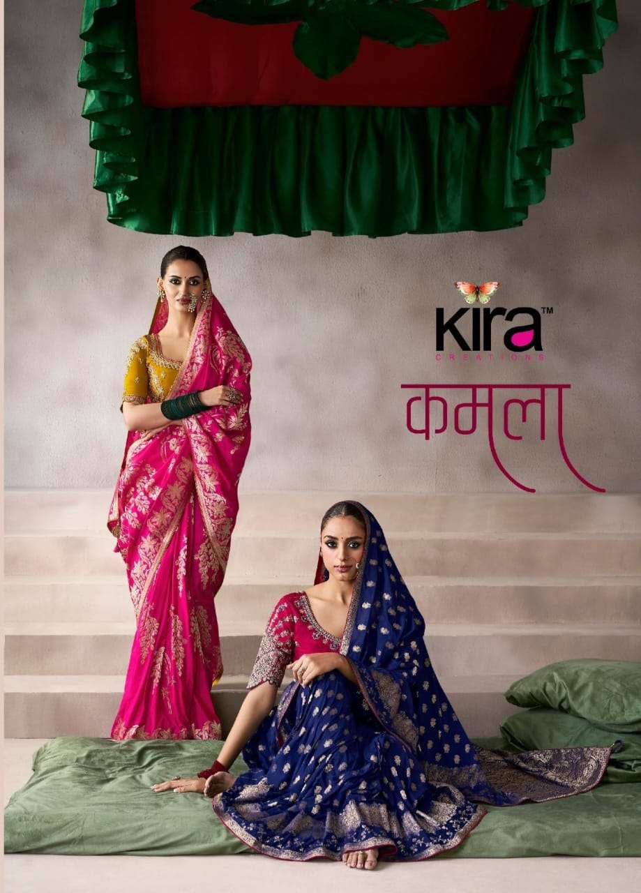 KIRA KAMALA SILK 7801 TO 7810 SERIS PURE CREPE SOFT SAREES-00004