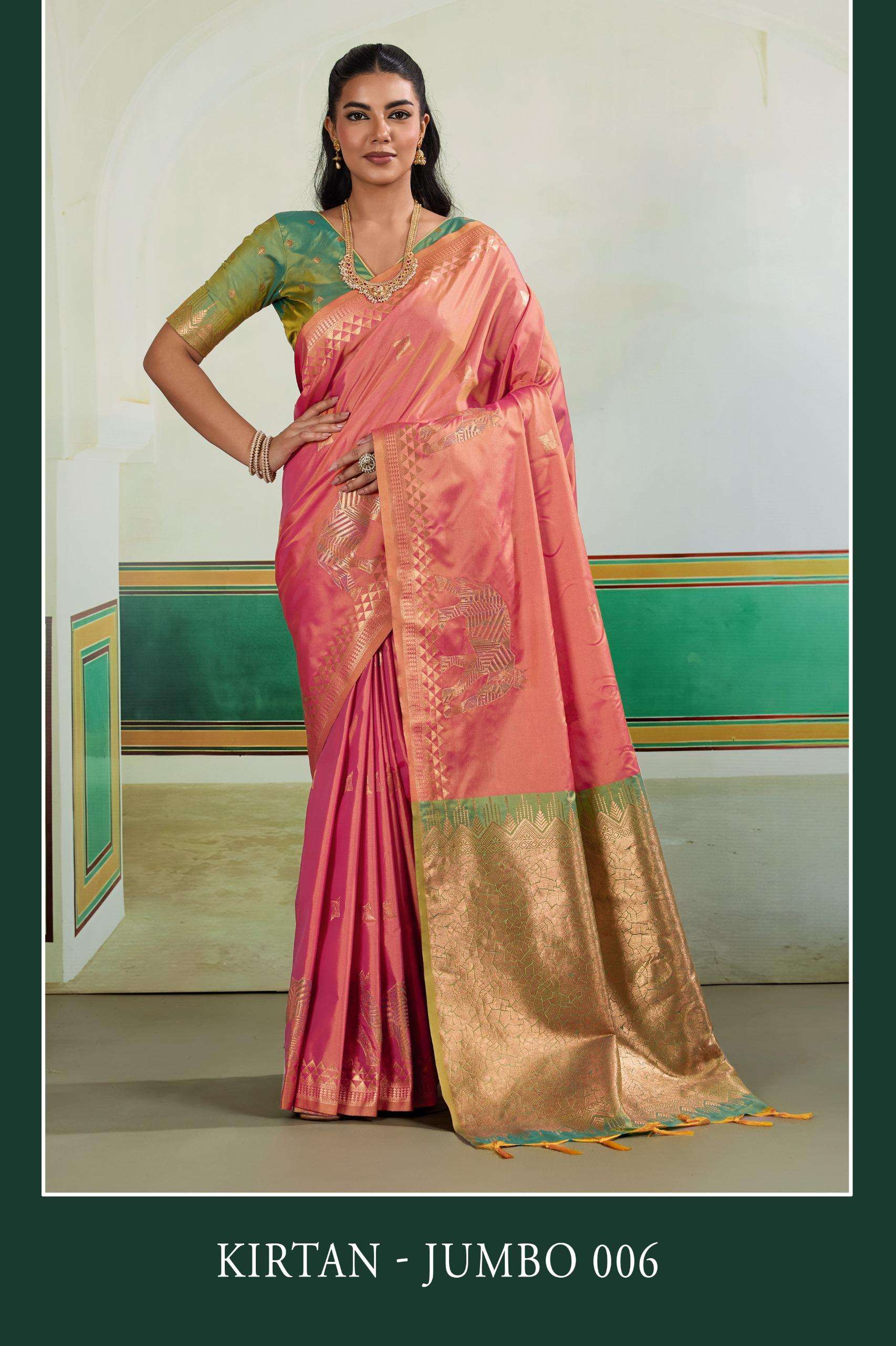 KIRTAN JUMBO BY ASLIWHOLESALE DESIGNER PURE SILK PRINTED SAREES-00178