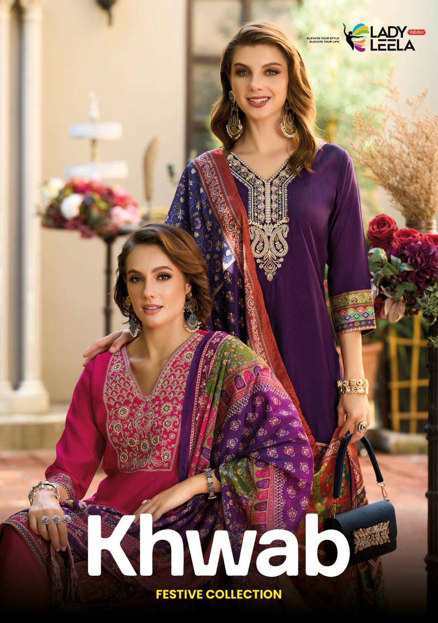 LADY LEELA KHWAB 31191 TO 31193 SERIES PURE VISCOSE SILK EMBROIDERY DRESSES-00028