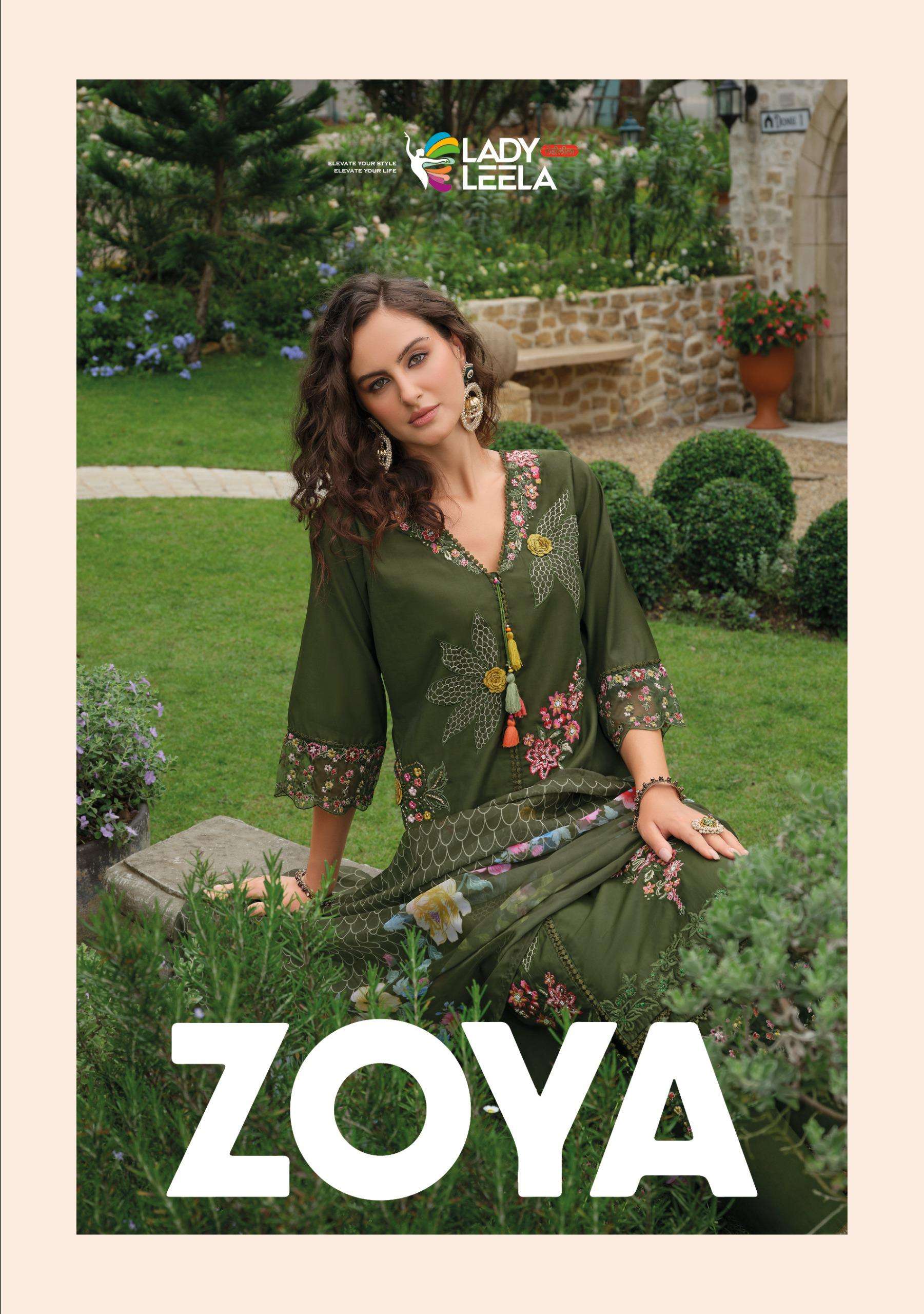 LADY LEELA ZOYA 31101 TO 31104 SERIES PURE VISCOSE SILK EMBROIDERY DRESSES-00028