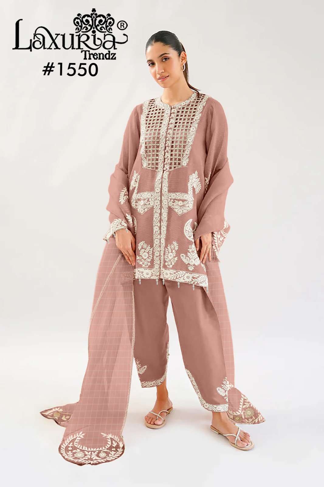 LAXURIA 1550 PURE VICHITRA SIMMER EMBROIDERY PAKISTANI DRESSES-00005
