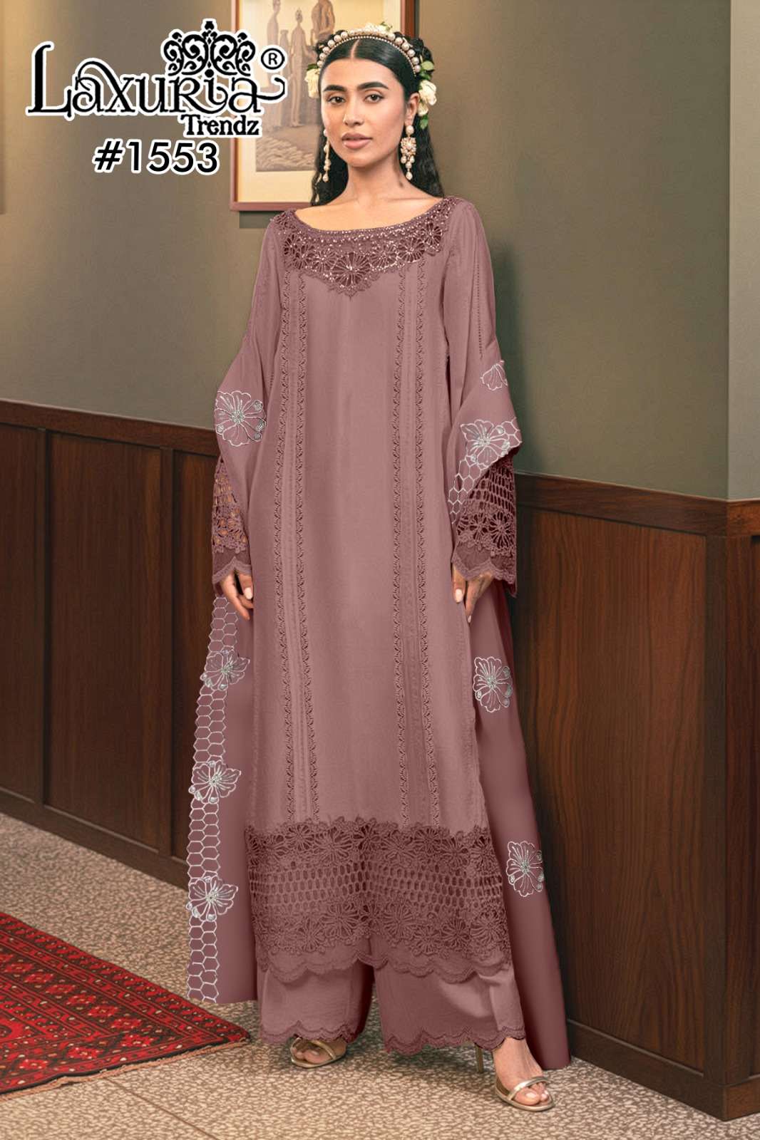 LAXURIA 1553 PUR SATIN EMBROIDERY PAKISTANI DRESSES-00005