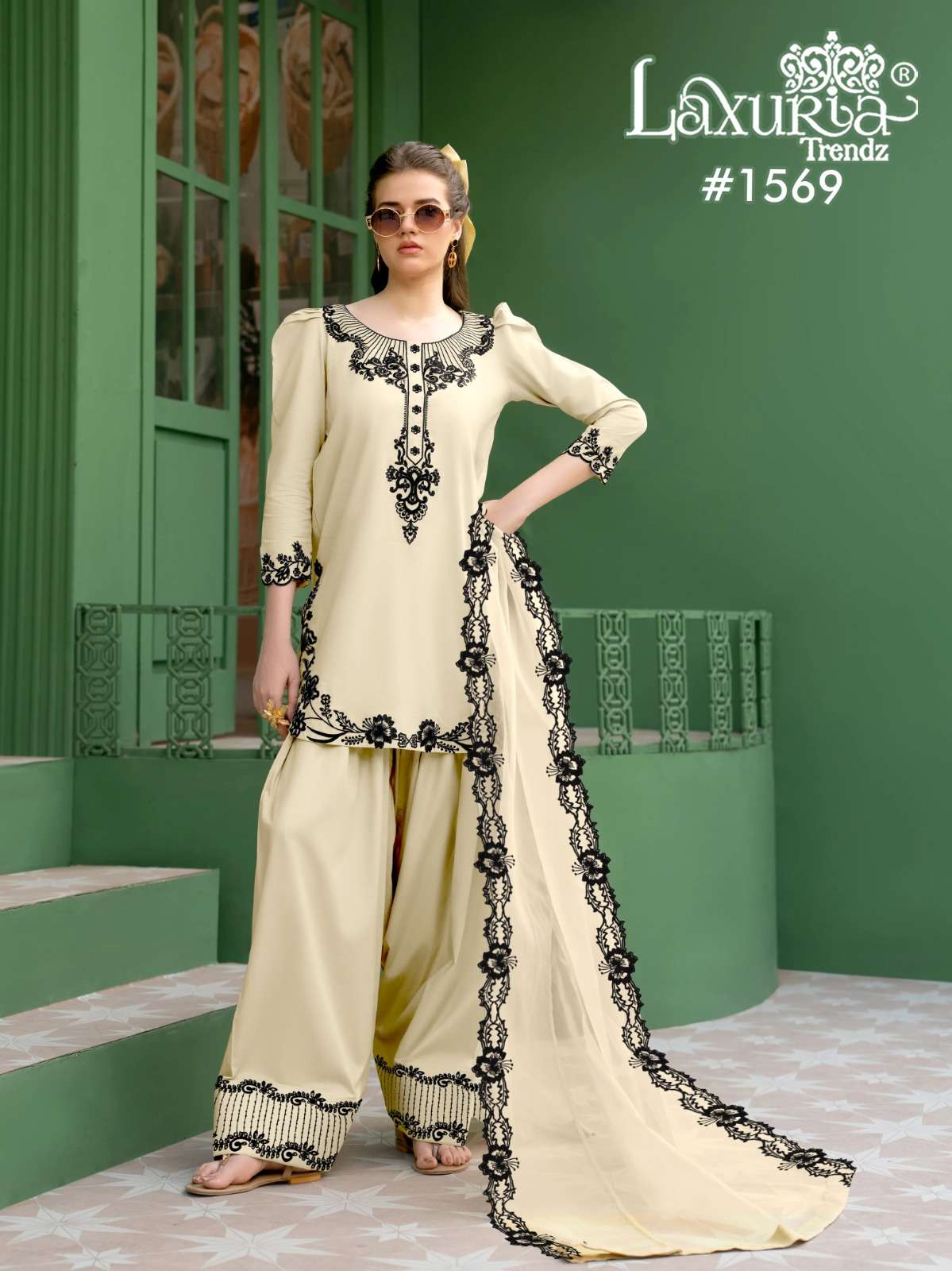 LAXURIA 1569 PURE SATIN EMBROIDERY PAKISTANI DRESSES-00005