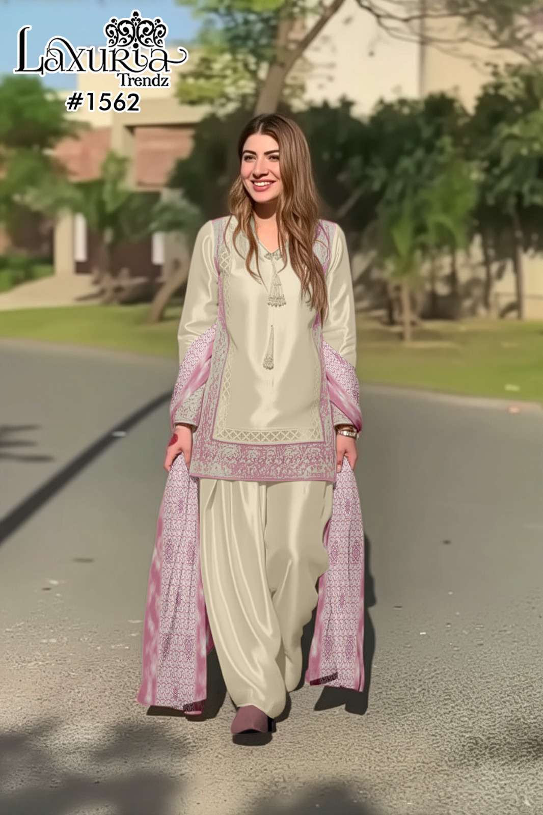 LAXURIA TRENDZ 1562 HEAVY SATIN EMBROIDERY PAKISTANI DRESSES-00005