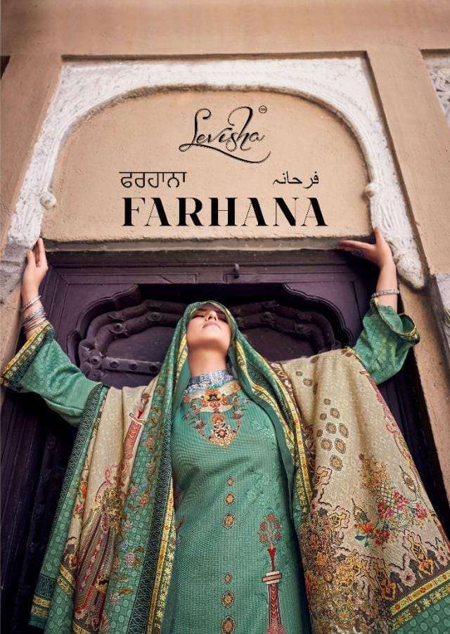 LEVISHA FARHANA 1001 TO 1006 SERIES PURE PASHMINA PRINTED DRESSES-00011