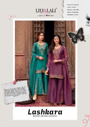 LILY AND LALI LASHKARA 28601 TO 28604 SERIES PURE SILK EMBROIDERY DRESSES-00028