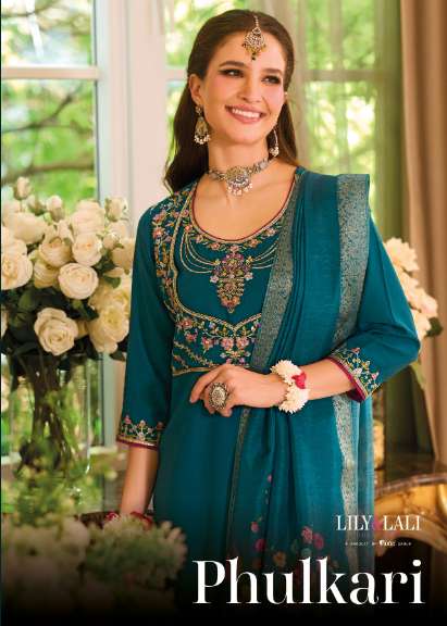 LILY AND LALI PHULKARI 29301 TO 29304 SERIES PURE SILK EMBROIDERY DRESSES-00028