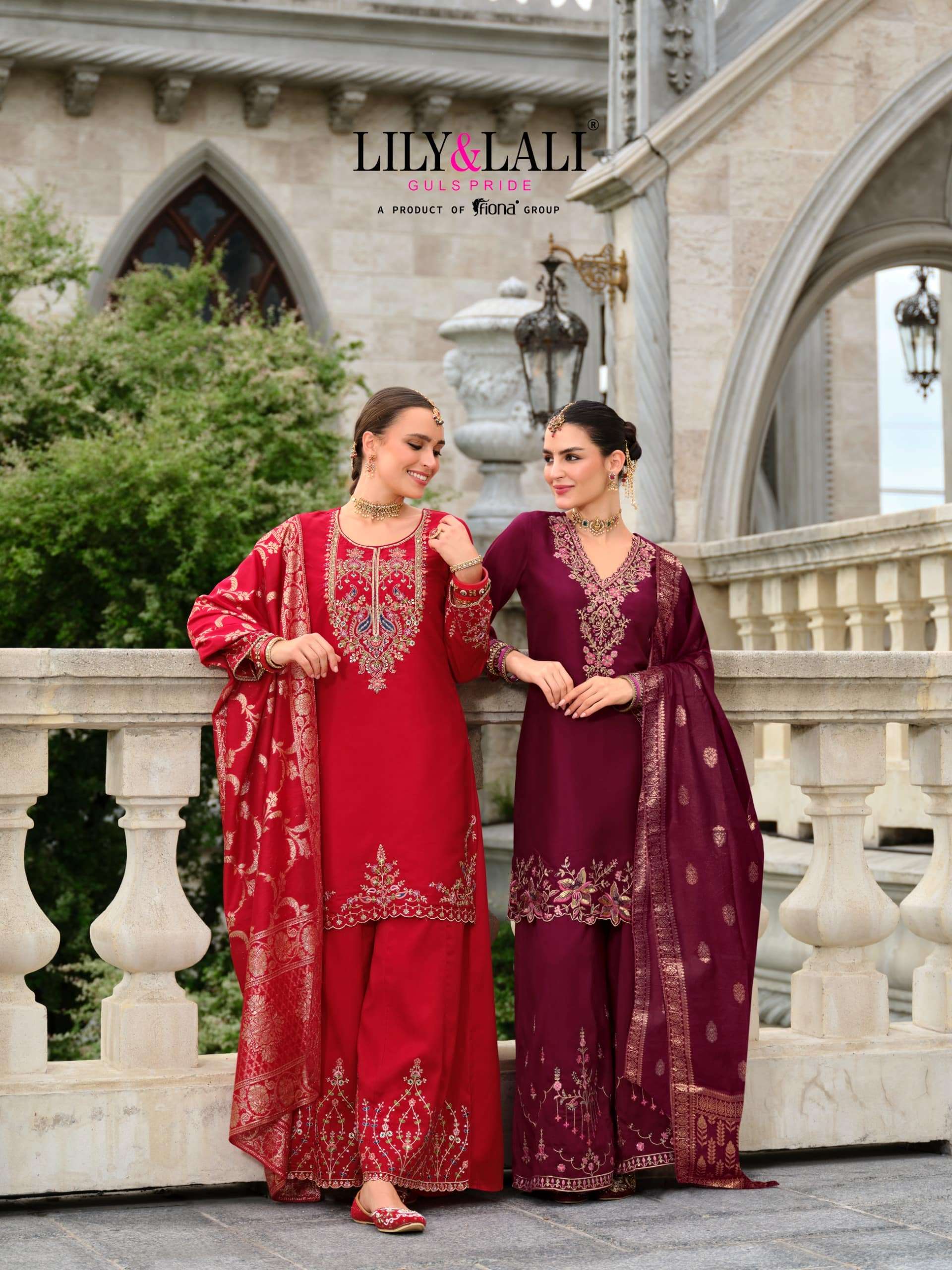 LILY AND LALI SUHAGINI 28201 TO 28204 SERIES PURE SILK EMBROIDERY PAKISTANI DRESSES-00028